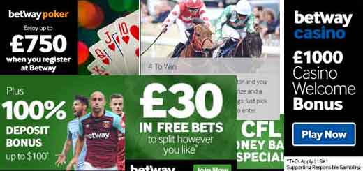 Betway free bets and bonuses
