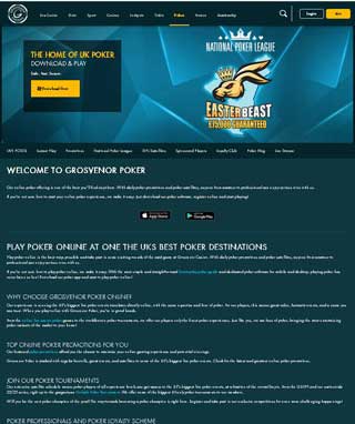Grosvenor Poker Website